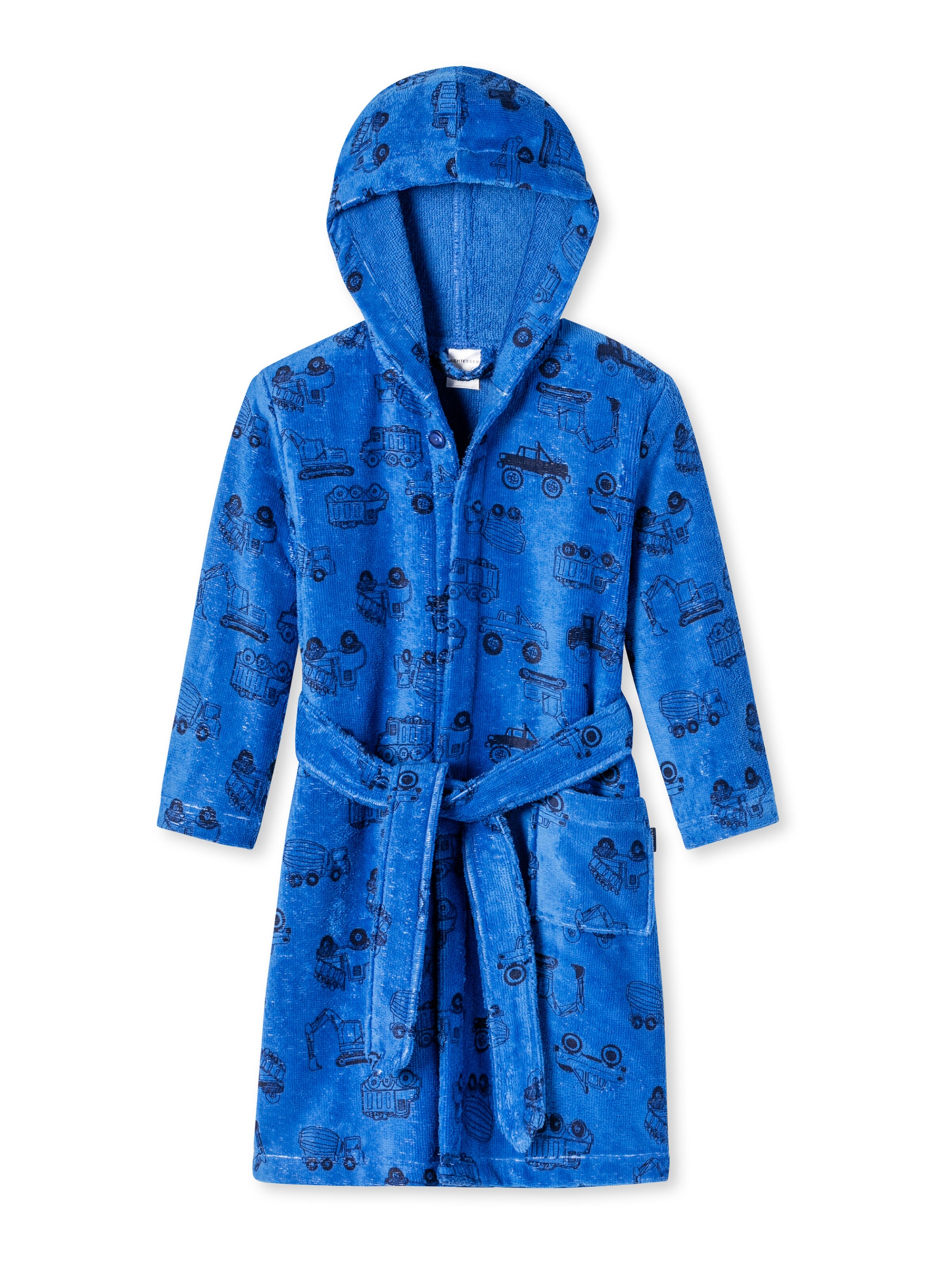 SCHIESSER Bathrobe 'Autotraum' in Blue: front