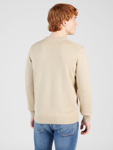 HUGO Blue Sweatshirt 'Nedro' i beige