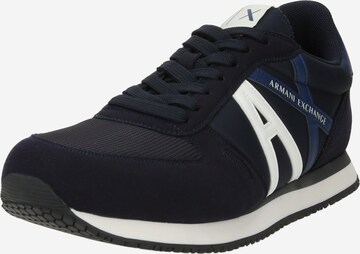 ARMANI EXCHANGE Sneakers laag in Blauw: voorkant