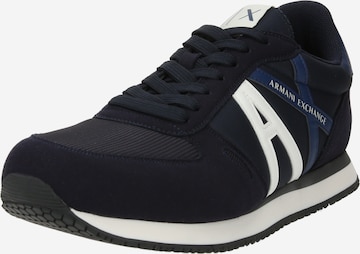 ARMANI EXCHANGE - Zapatillas deportivas bajas en azul: frente