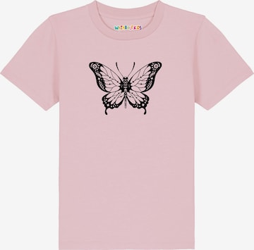 watabout.kids Shirt 'Schmetterling' in Pink: front