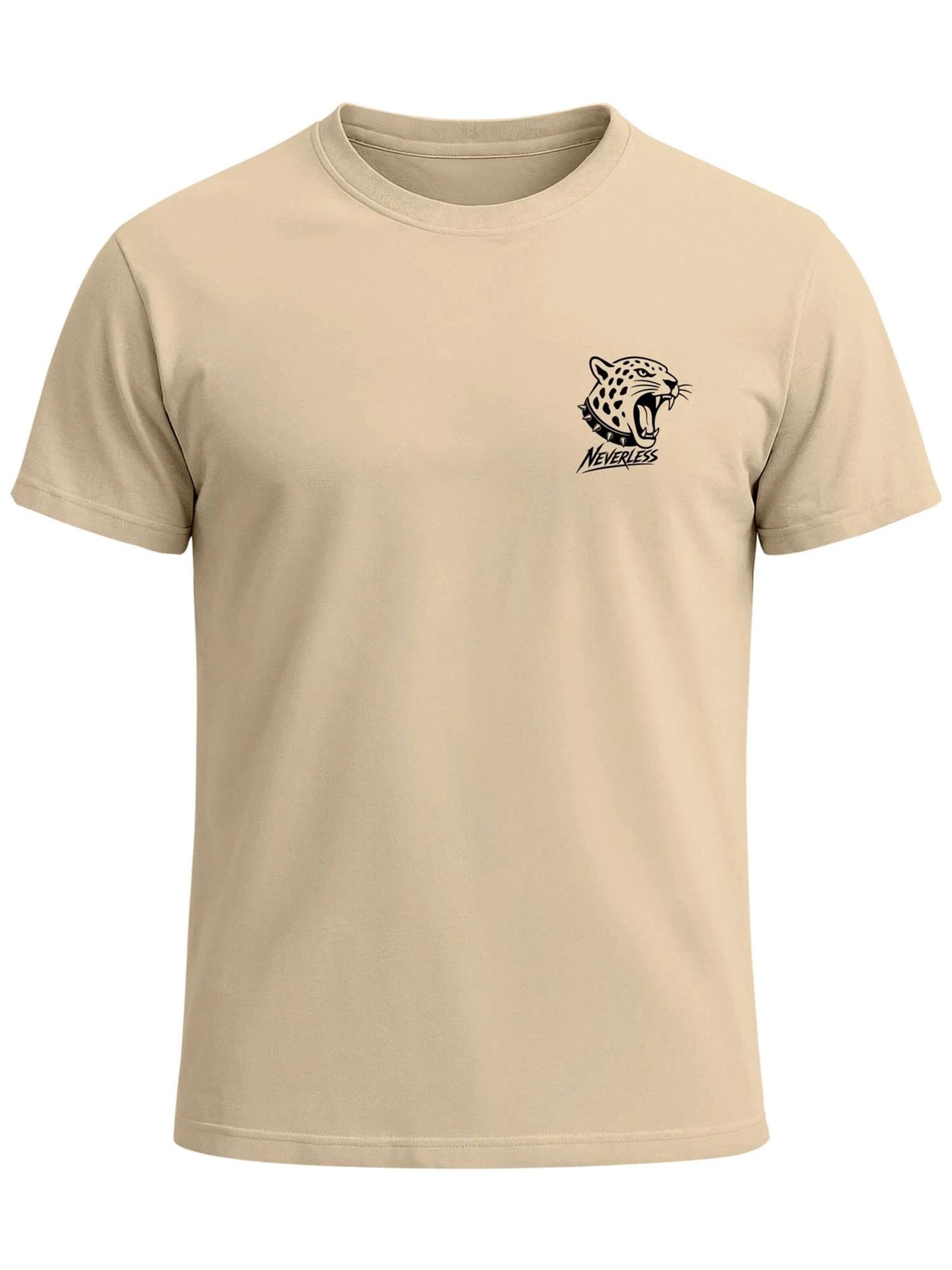 Neverless Shirt 'Jaguar' in Beige
