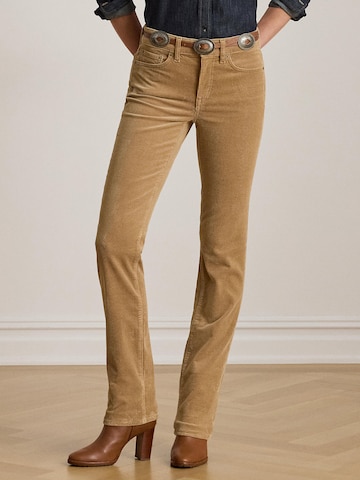 Regular Pantalon Lauren Ralph Lauren Petite en beige : devant