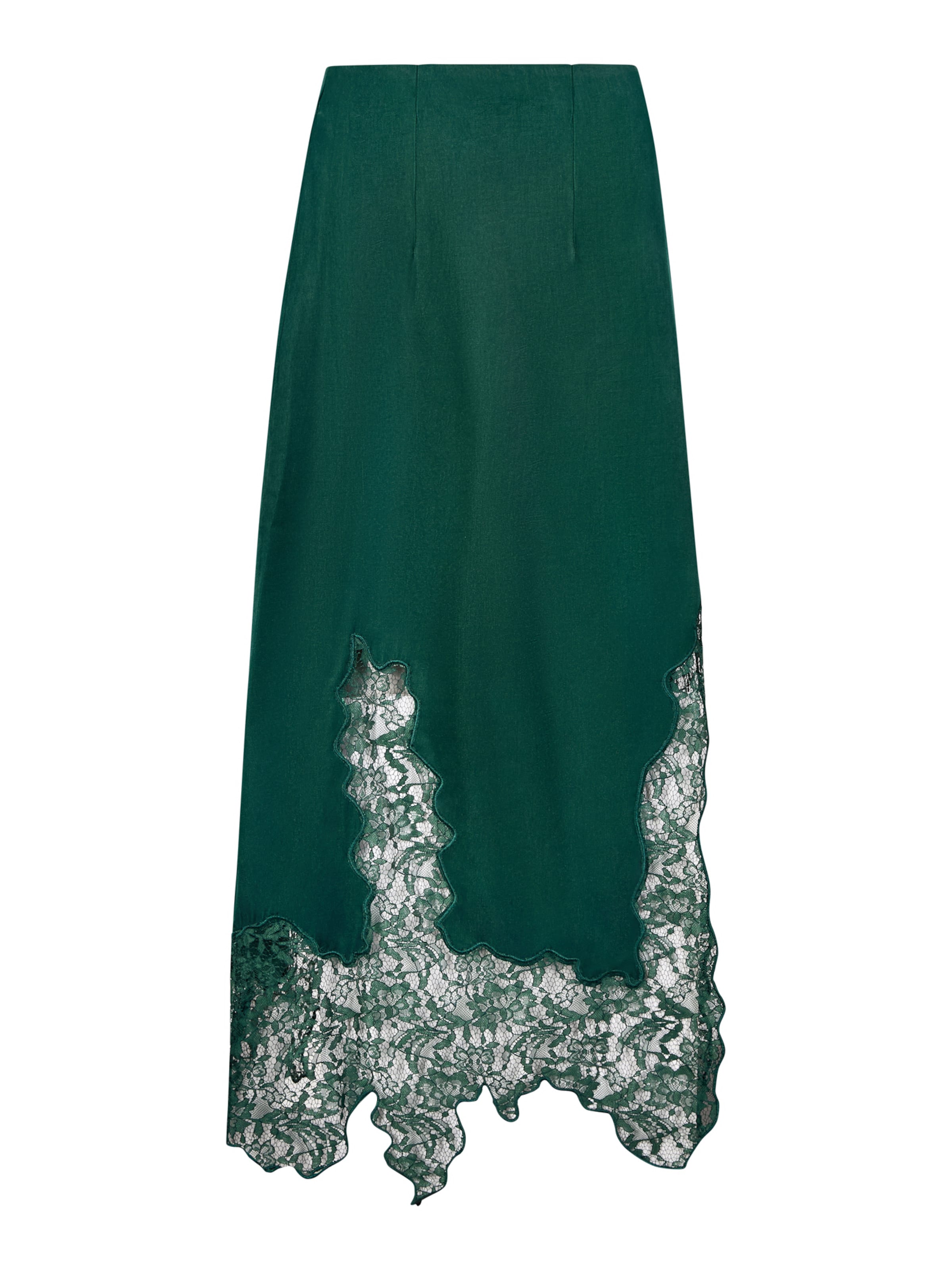 Apricot Rok ' Satin-Rock ' in Groen: voorkant