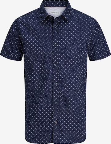 JACK & JONES - Ajuste regular Camisa en azul: frente