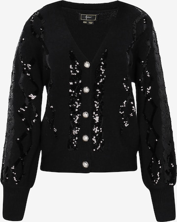 faina - Cárdigan en negro: frente