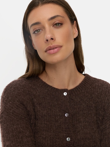 CAMEL ACTIVE Strickjacke mit gerader Passform in Braun