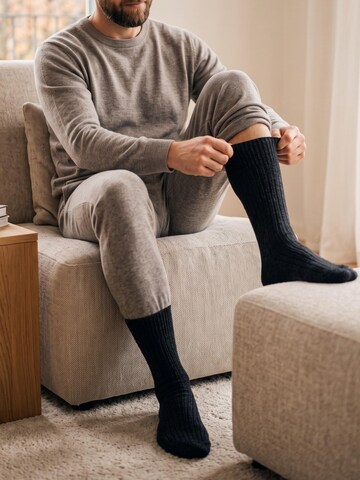 sockenkauf24 Skarpety 'Norweger Wollsocken' w kolorze czarny