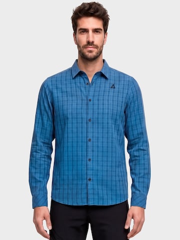 Coupe regular Chemise fonctionnelle Schöffel en bleu : devant