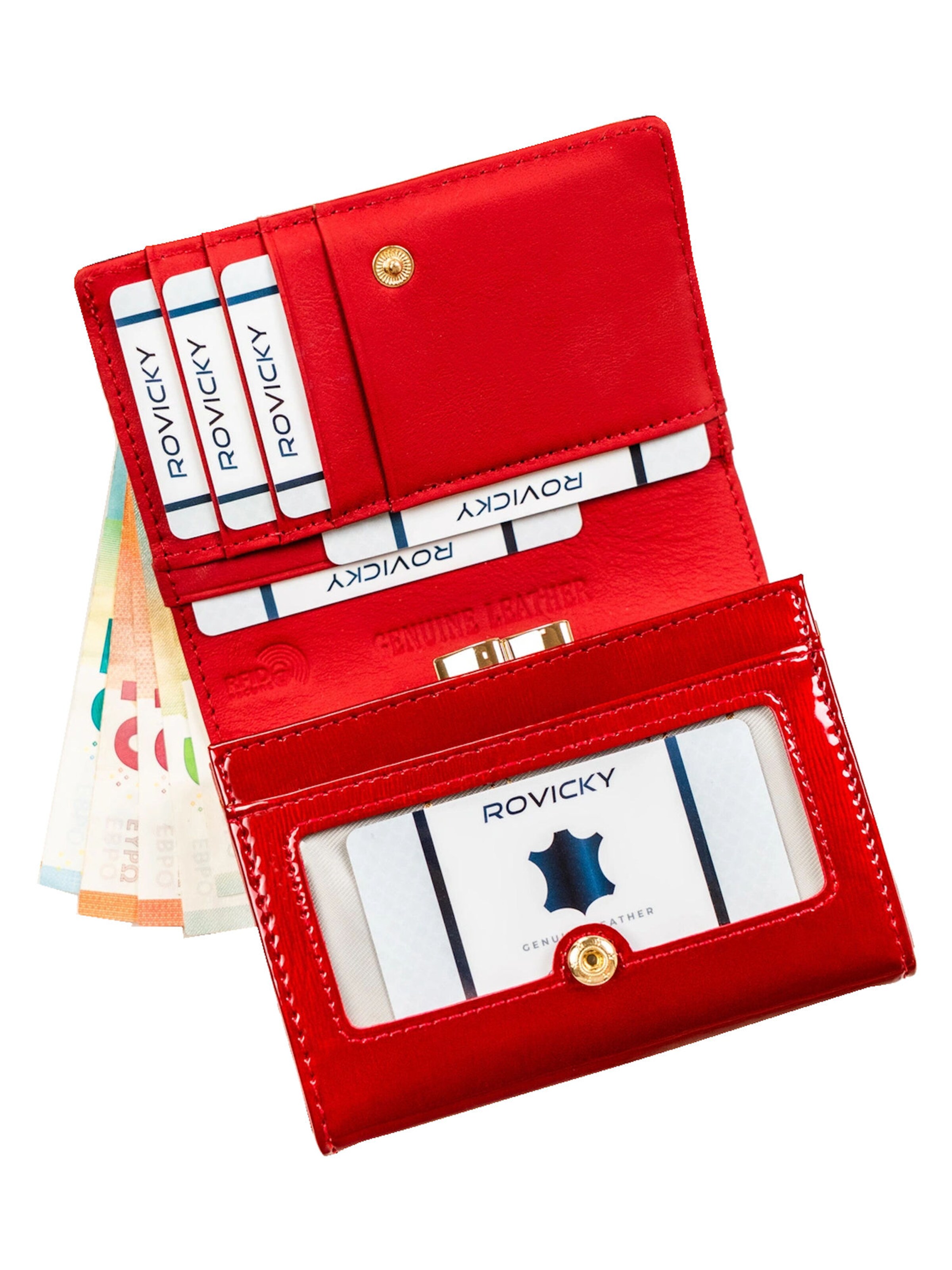 Tomshop24-7 Wallet 'Rovicky-Lack RFID' in Red
