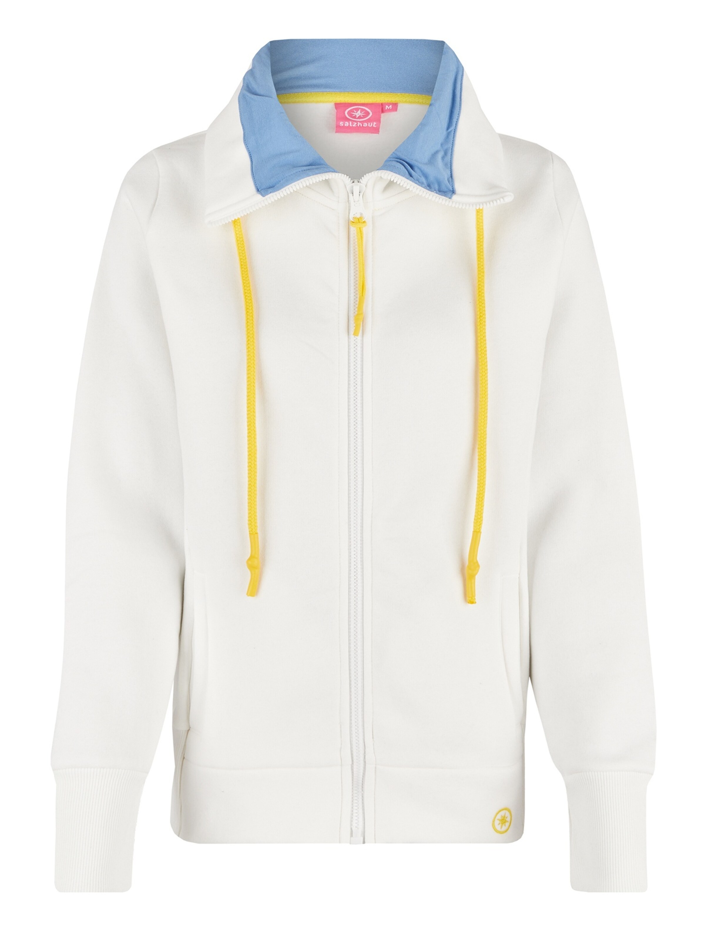 salzhaut Sweatjacke in Weiß: Vorderseite