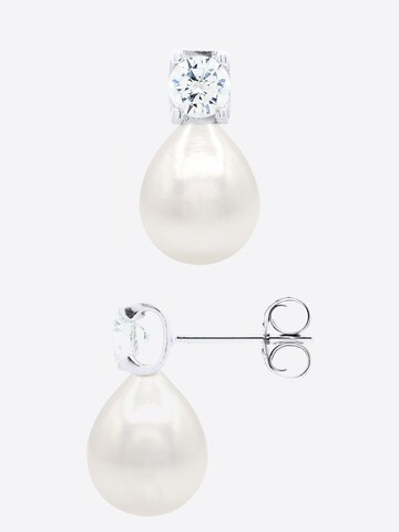 Boucles d'oreilles 'Coudrian' Ateliers Saint Germain en blanc