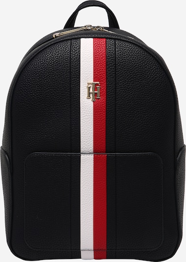 TOMMY HILFIGER Backpack in Night blue / Light red / White, Item view