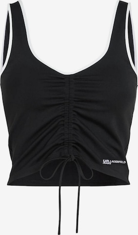 Top 'KLJ Ruched Bralette B2W17051' di KARL LAGERFELD JEANS in nero: frontale
