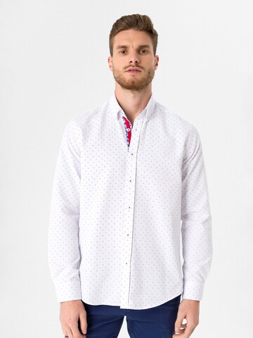 Dandalo Regular fit Button Up Shirt in White: front