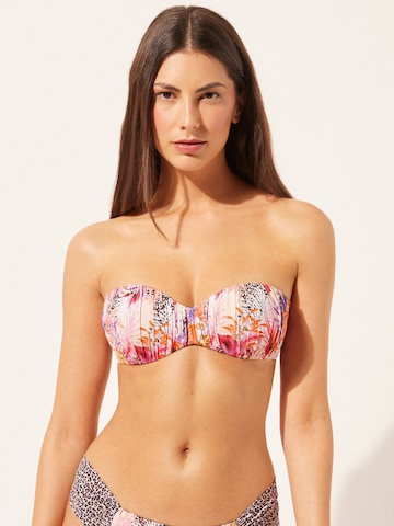 CALZEDONIA Bandeau Bikini Top in Mixed colors: front