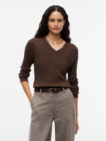 Pull-over TOMMY HILFIGER en marron : devant
