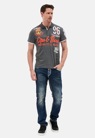 CIPO & BAXX Poloshirt in Grau