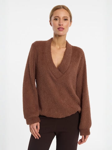 Ana Alcazar Sweater in Brown: front