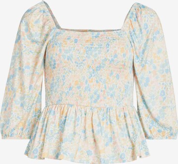 VILA - Blusa 'Flowy' en azul: frente