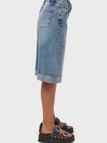 IT'S BASIC Loosefit Jeans 'ELASTICATED BERMUDA DENIM SHORT' in Blauw