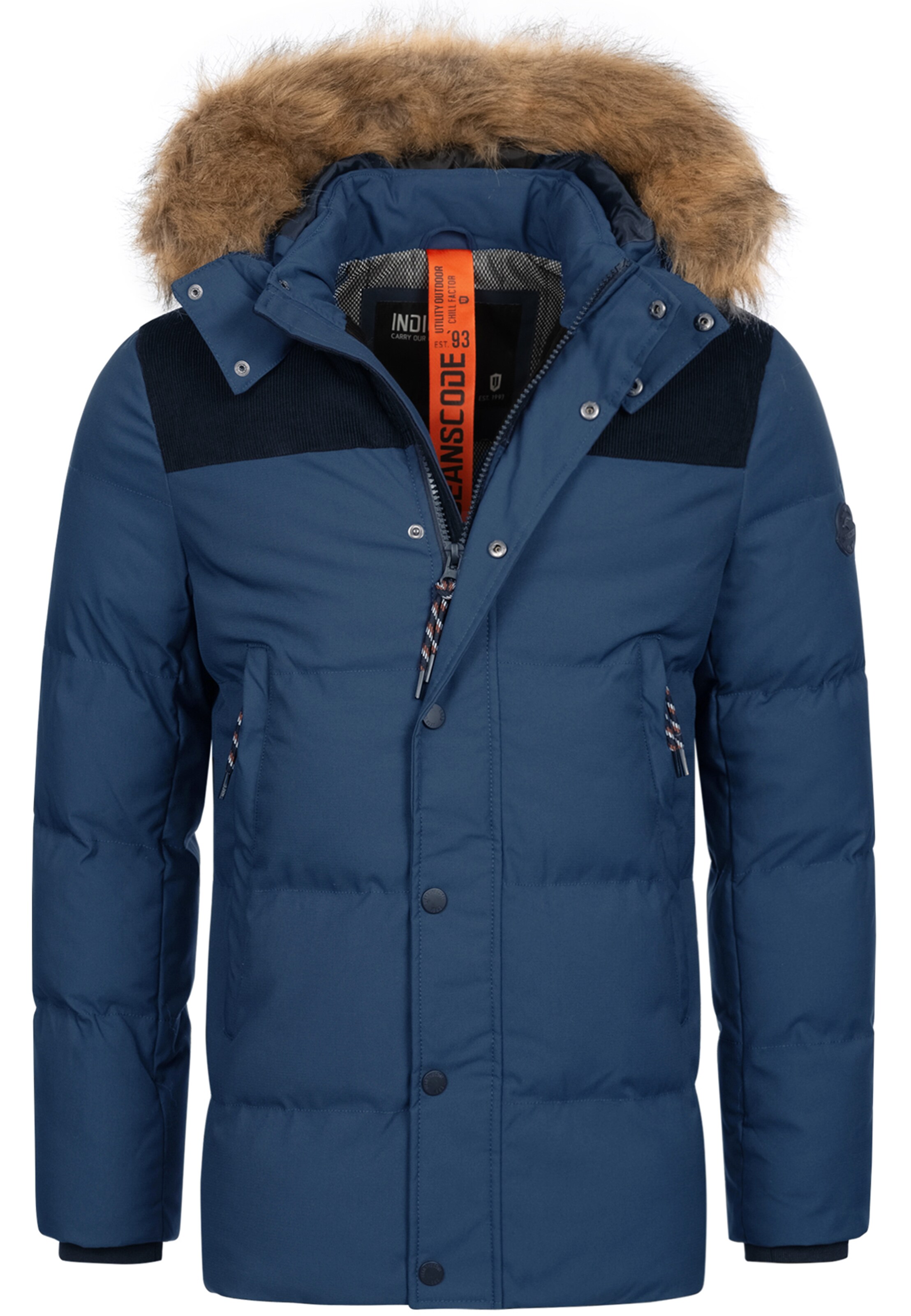 INDICODE JEANS Parka 'Hexyl' in Blau: Vorderseite