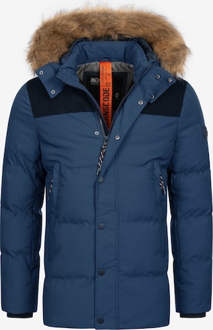 INDICODE JEANS Winter Parka 'Hexyl' in Blue: front