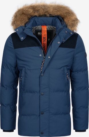 INDICODE JEANS Winterparka 'Hexyl' in Blauw: voorkant