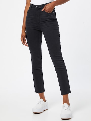 PAIGE גזרת סלים ג'ינס 'Sarah' בשחור: מלפנים