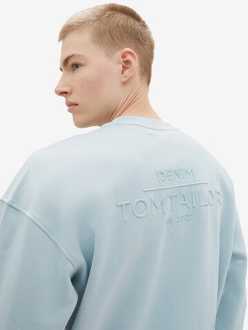 TOM TAILOR DENIM Sweatshirt in Blau