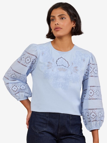 Camicia da donna di love & roses in blu: frontale