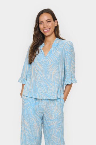 SAINT TROPEZ Blouse 'Jessica' in Blauw: voorkant