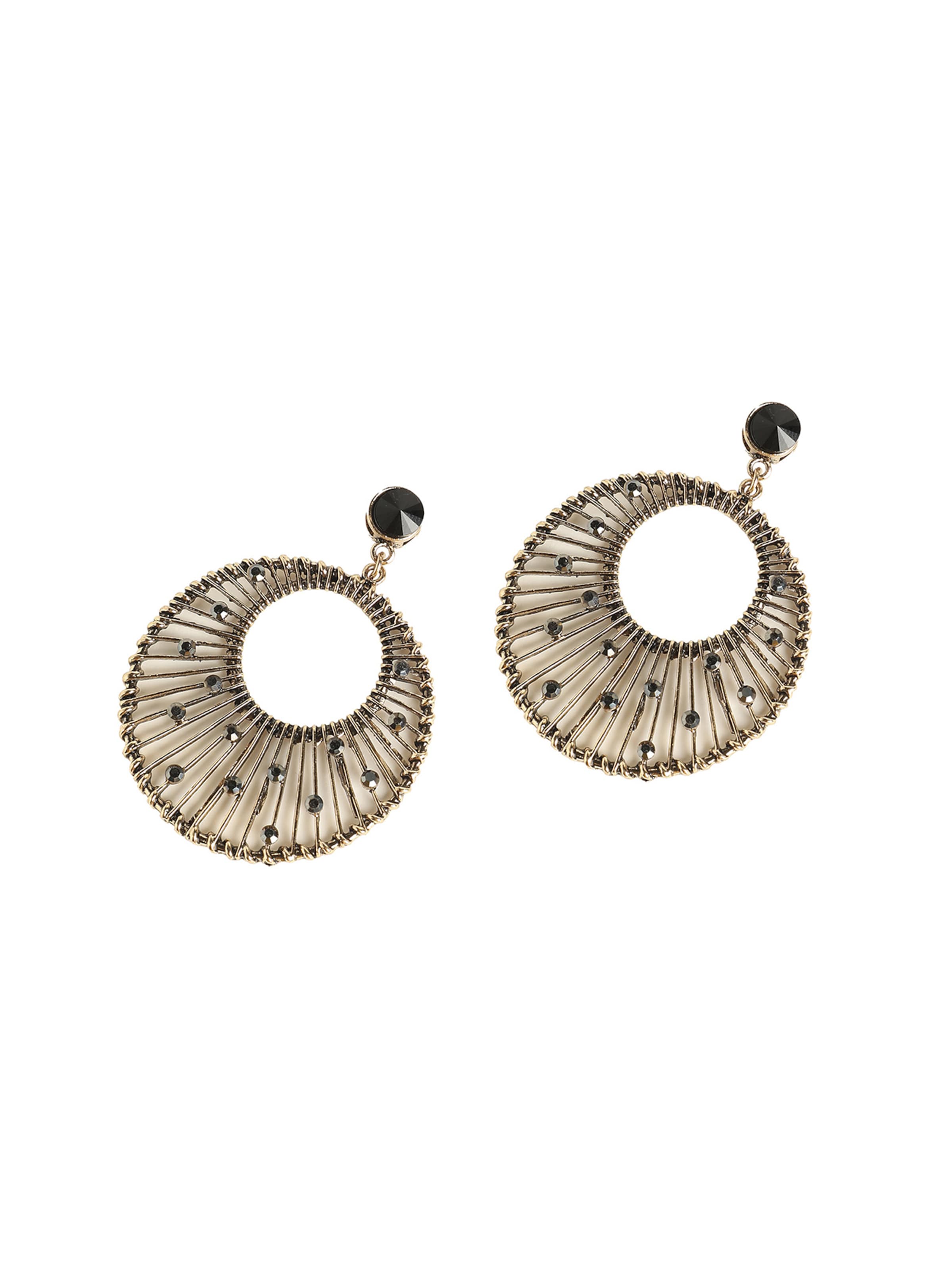 SOHI Náušnice ' Hemuna ' - Zlatá: predná strana