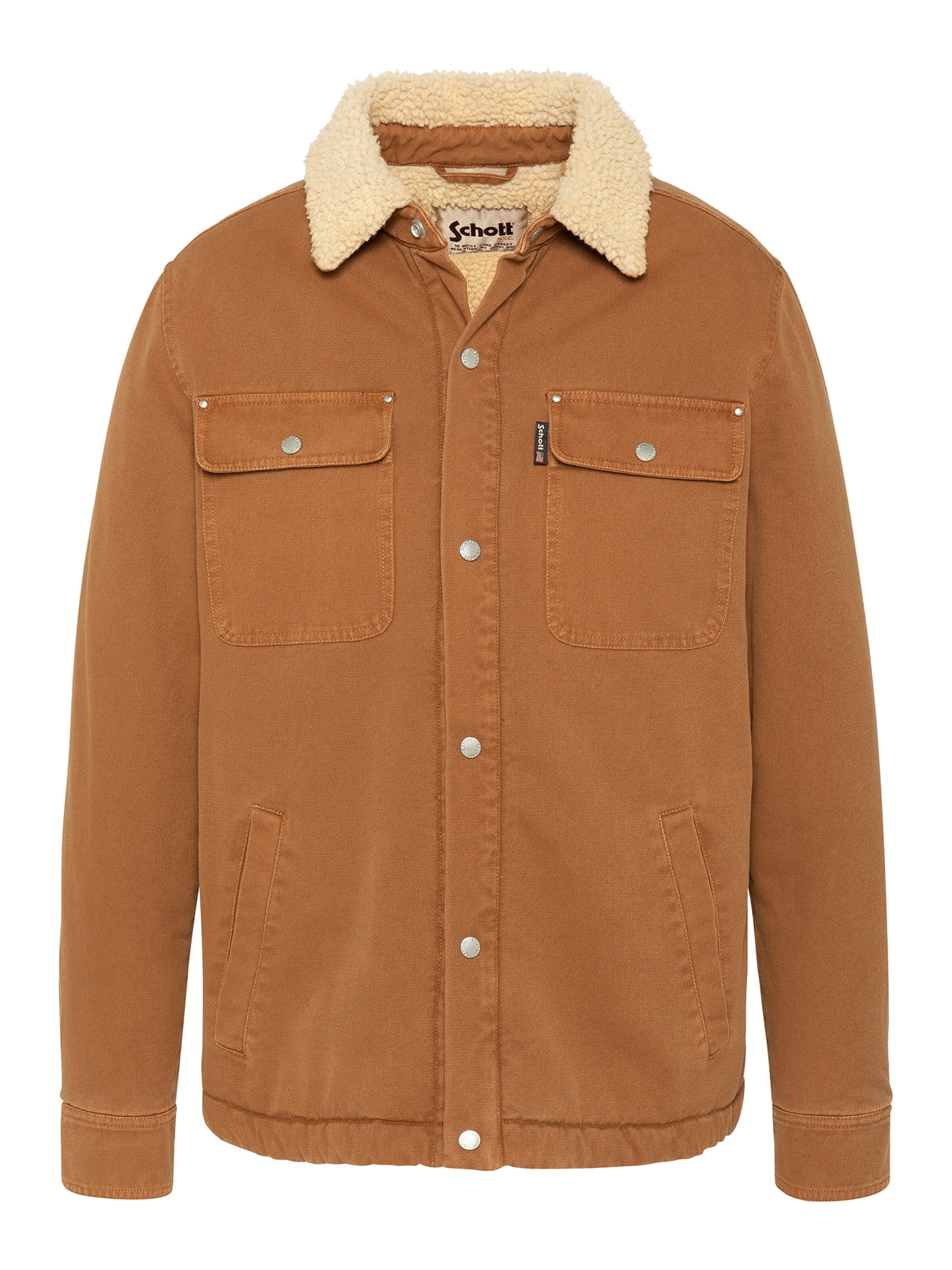 Schott NYC Between-Season Jacket in Beige: front