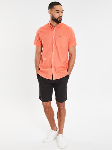 Threadbare Regular fit Button Up Shirt 'Dragon' in Orange