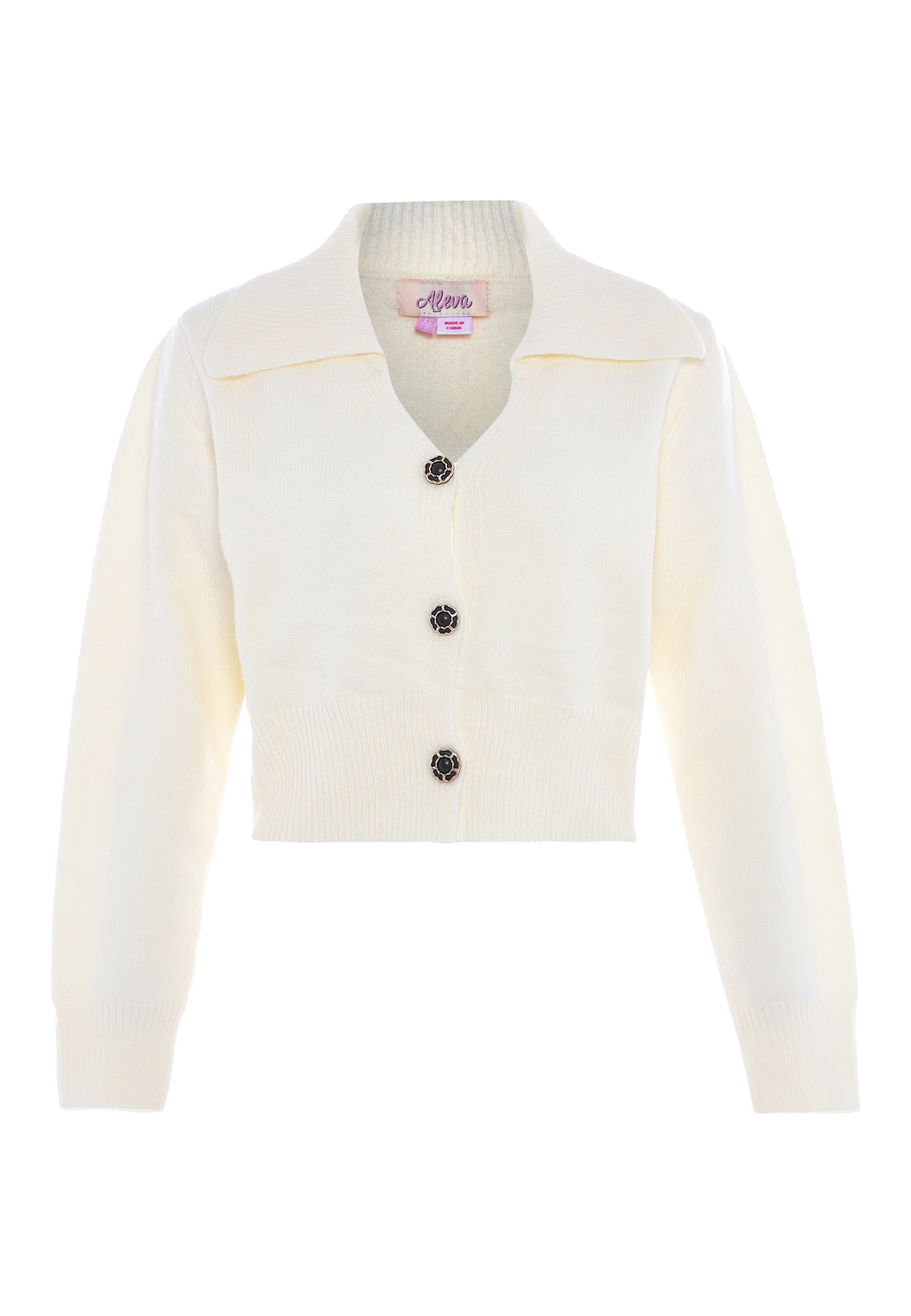 aleva Kardigan w kolorze biały: przód