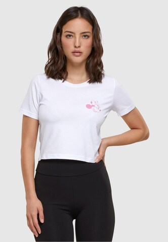 Tricou 'Minnie Mouse Wink' de la Merchcode pe alb