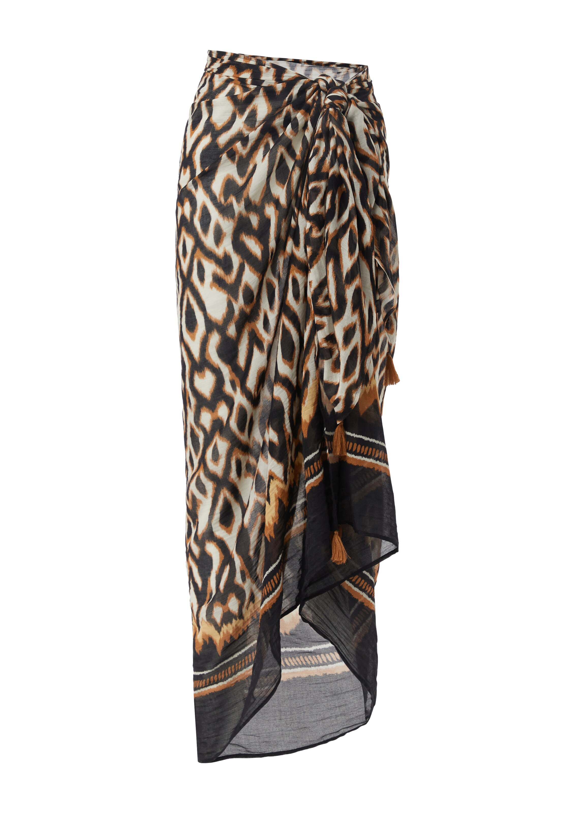 Serviette de plage COMMA en noir : devant