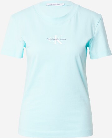 T-shirt Calvin Klein Jeans en bleu : devant