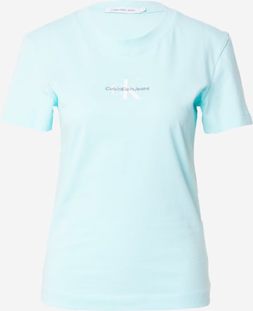 T-shirt Calvin Klein Jeans en bleu : devant