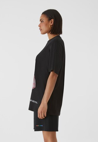 9N1M SENSE Shirt 'Flower 2' in Black