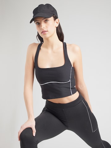 Abercrombie & Fitch Bustier Biustonosz sportowy w kolorze czarny: przód