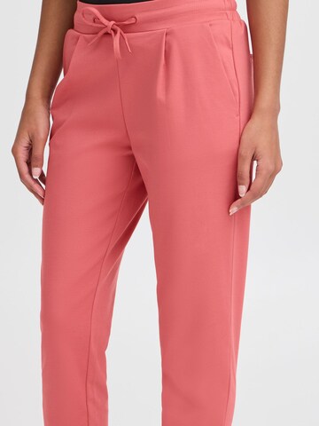 Effilé Pantalon à pince 'Kate' ICHI en rose