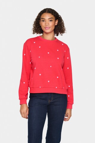 SAINT TROPEZ Sweatshirt 'Dagna' in Red: front
