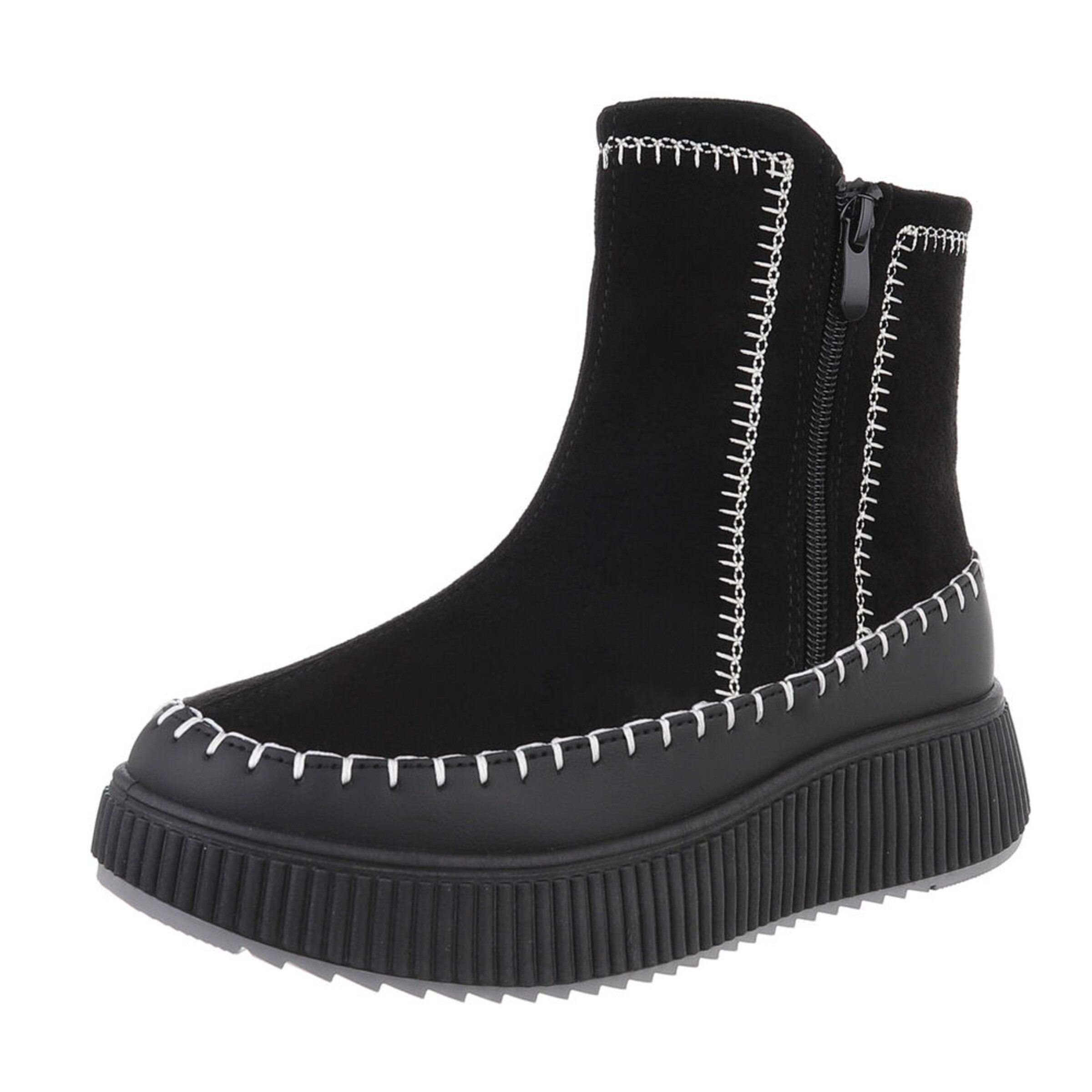 Ital-Design Ankle Boots in Black: front