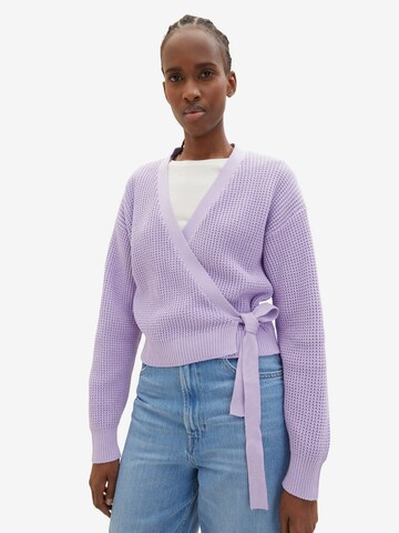 TOM TAILOR DENIM Knit Cardigan in Purple