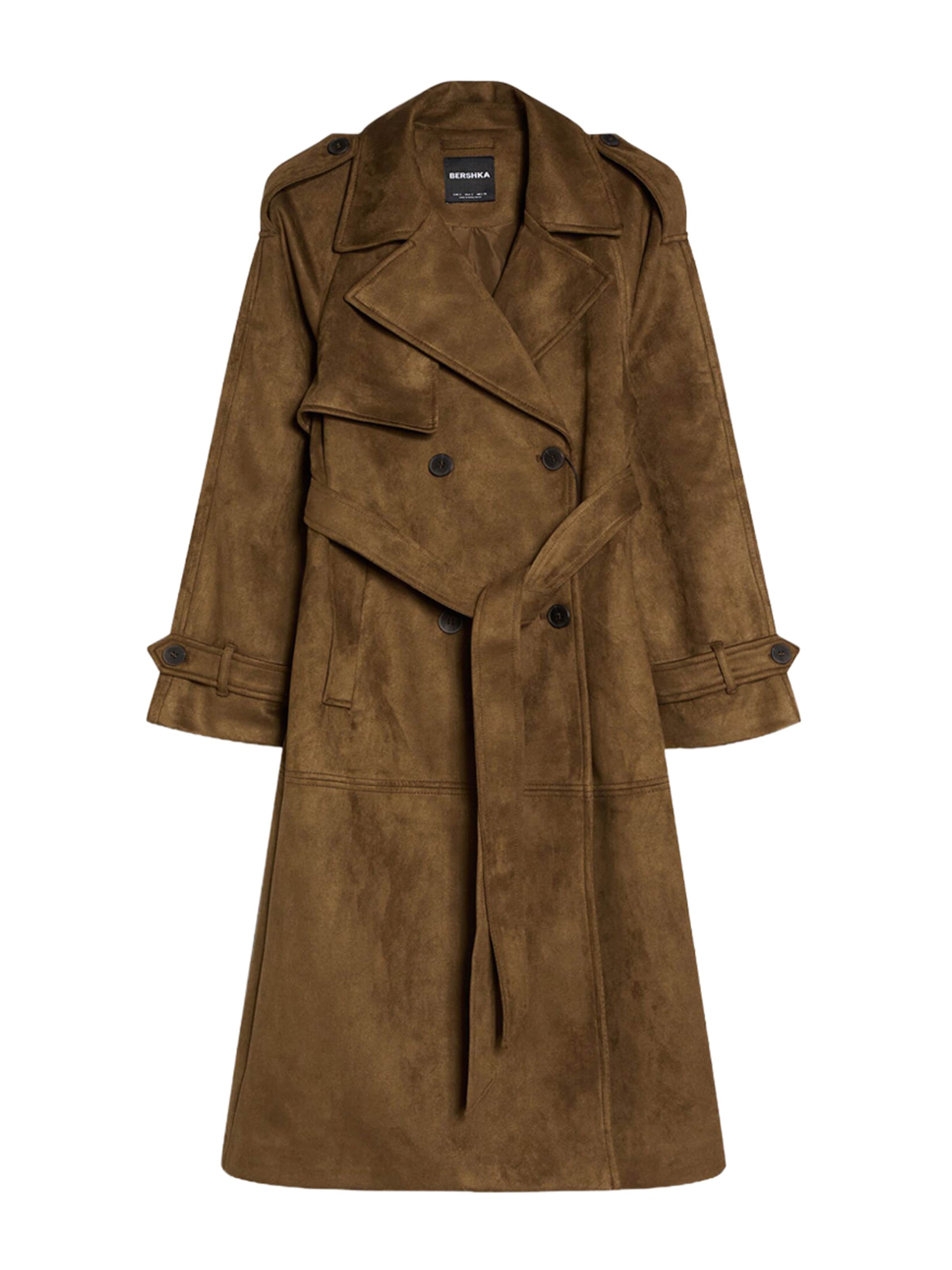 Bershka Tussenmantel in Beige: voorkant