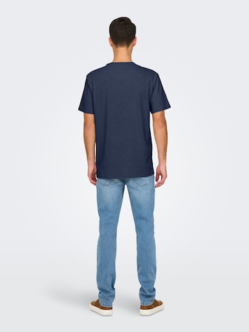 Only & Sons Tričko 'ONSPERRY' - Modrá