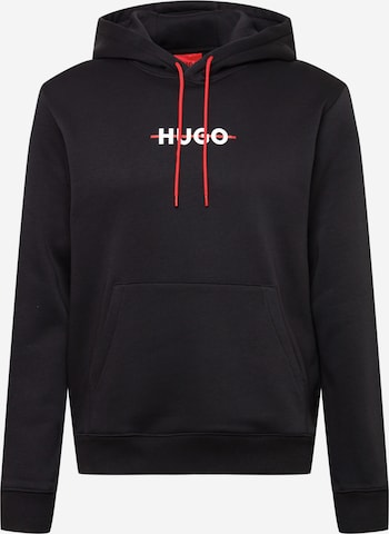 HUGO Red Sweatshirt 'Daffleck' in Black: front