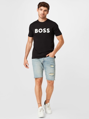 BOSS Orange T-shirt 'Thinking' i svart